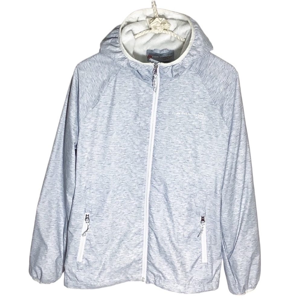 FREE COUNTRY WINDBREAKER SPRING LIGHT GRAY JACKET